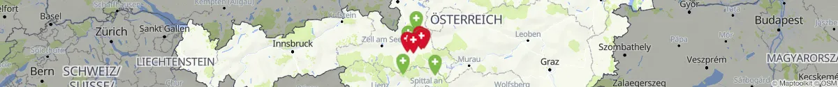 Map view for Pharmacies emergency services nearby Untertauern (Sankt Johann im Pongau, Salzburg)